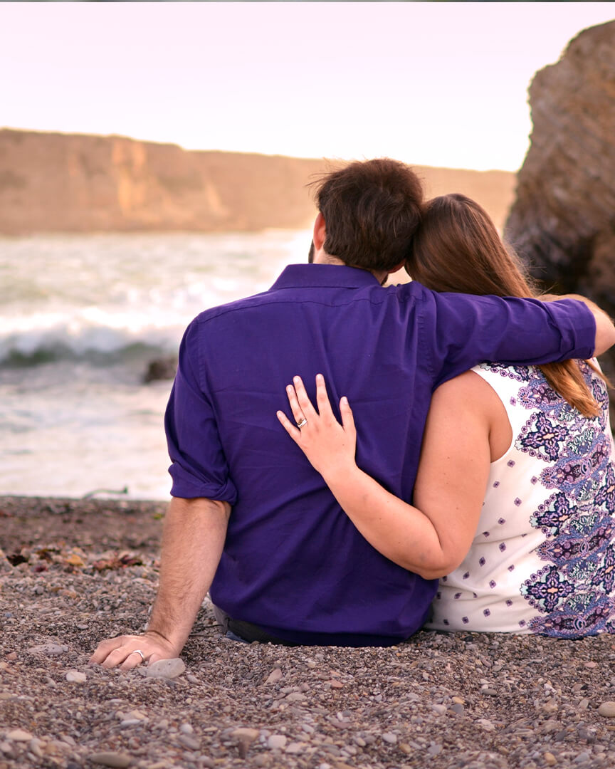 engagement beach shoot