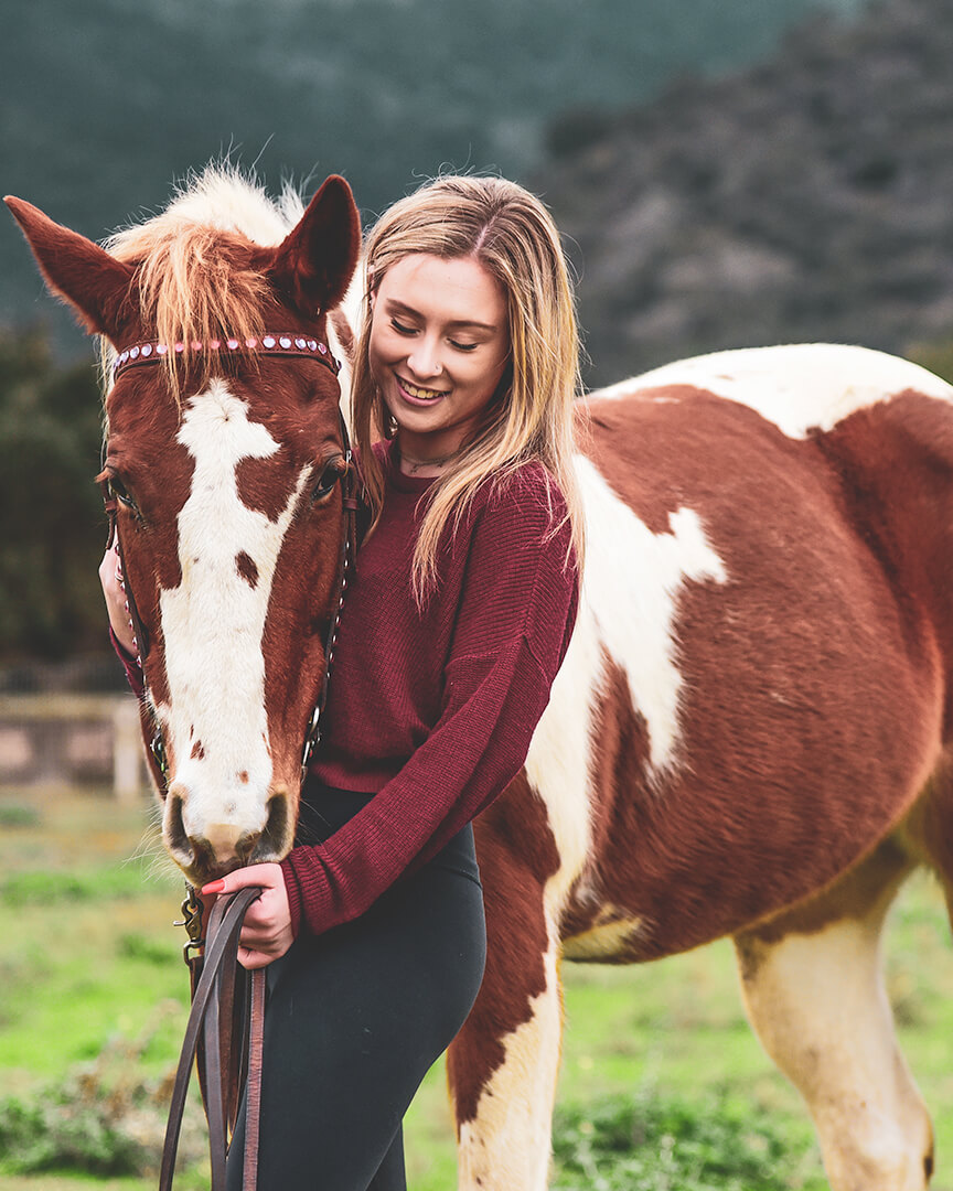 girl and paint horse