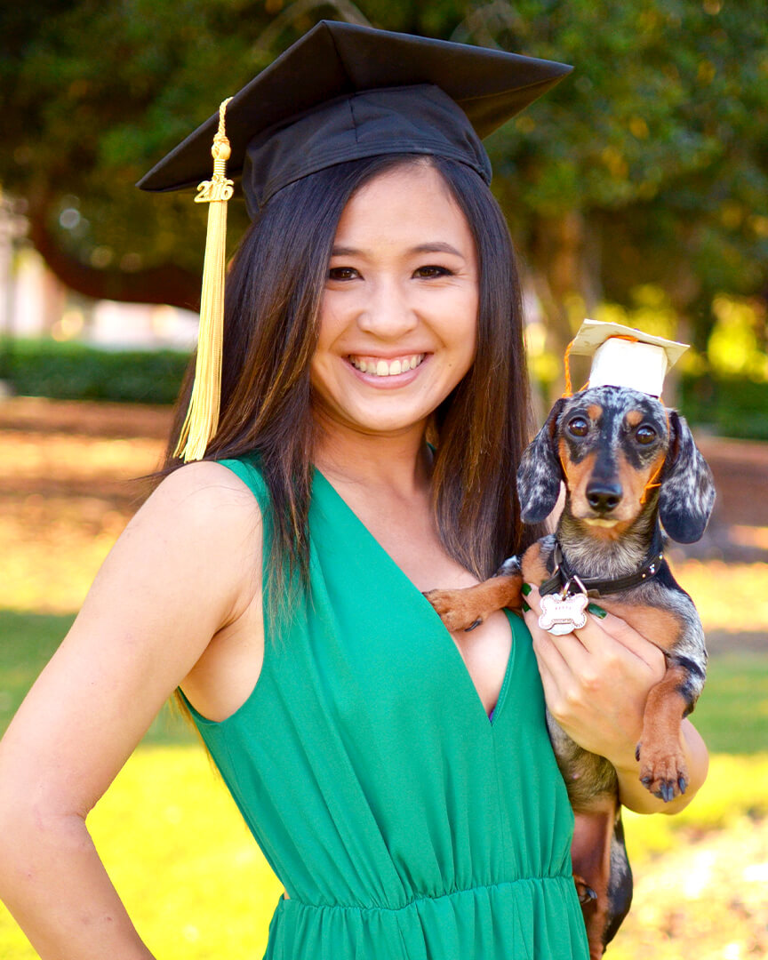 senior portraits with little dog